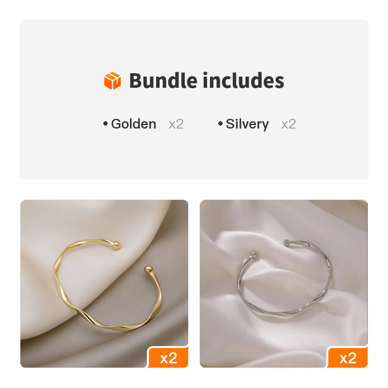 Twisted Golden Bangle